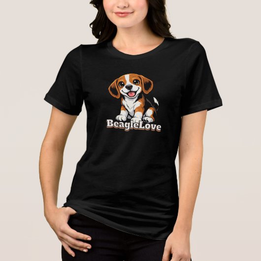 Beagle Love | Dog Lovers トライブレンドＴシャツ (正面)