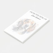 Beagle Lover Monogrammed Dog ポストイット (アングル)