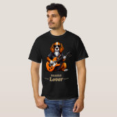 Beagle Lover Rock Star Guitar Dog Gift Tシャツ (正面フル)