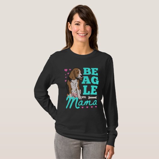 Beagle Mama Beagles Mom Dog Owner Beagle Tシャツ (正面フル)