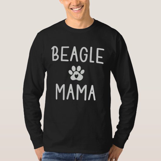 Beagle Mama  Womens Beagle Dog   Mom Tシャツ (正面)