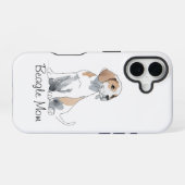 Beagle Mom Premium iPhone 16ケース (裏面横)