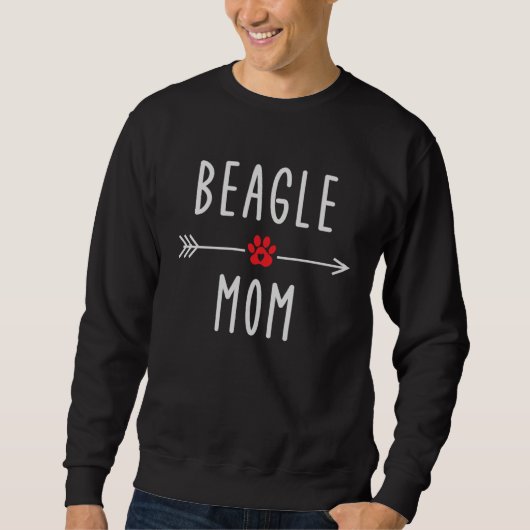 Beagle Mom  Womens Beagle Dog   Mom スウェットシャツ (正面)