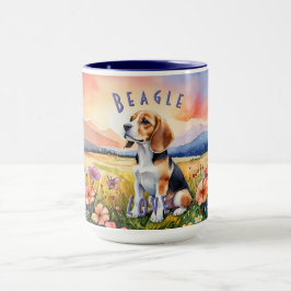 Beagle Mug、カスタマイズ可能なファームサンライズ マグカップ
