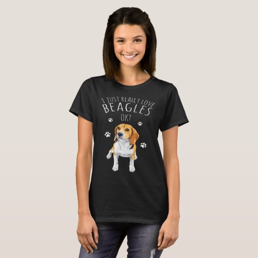 Beagle Owner Just Really Love Beagle Dogs Tシャツ (正面フル)