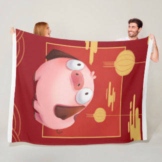 Beagle Pig_Pig Lover フリースブランケット