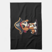 Beagle Pirate Costume Jolly Roger Flag Skull Cross キッチンタオル (縦)