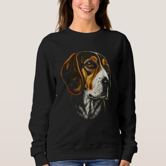 Beagle Portrait For Dog Owners スウェットシャツ (正面)