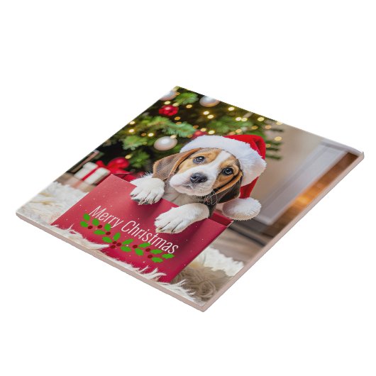 Beagle Puppy Christmas Design, タイル (側面)