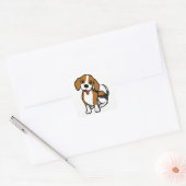 Beagle Puppy Dog Cartoon - Love Beagles Stickers スクエアシール (封筒)