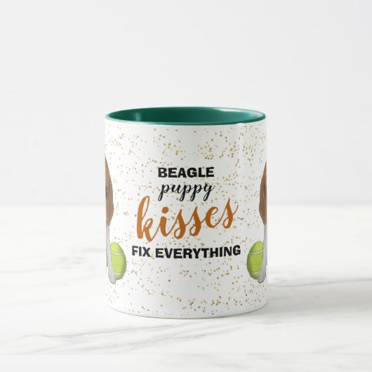 Beagle Puppy Kisses Fix Everything Mug マグカップ (中央)