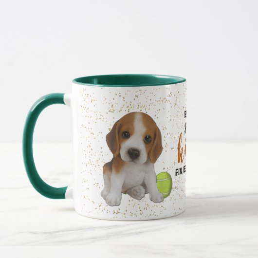 Beagle Puppy Kisses Fix Everything Mug マグカップ (左)