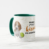 Beagle Puppy Kisses Fix Everything Mug マグカップ (正面左)