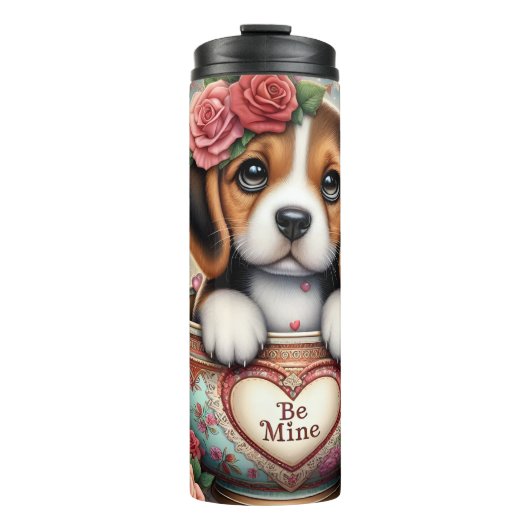 Beagle Puppy Teacup Be Mine Wrap タンブラー (正面)