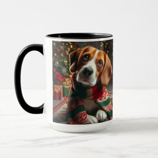 Beagle 'Santa Define Good'クリスマスコーヒーマグ マグカップ (左)