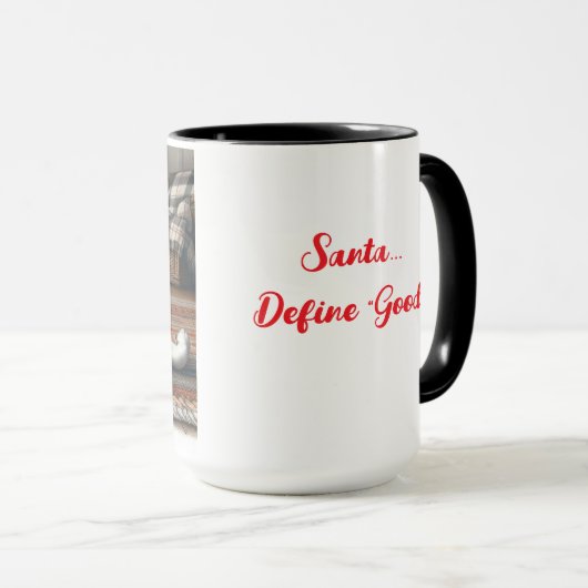 Beagle Santa ‘Define Good’ Christmas Coffee Mug マグカップ (正面右)