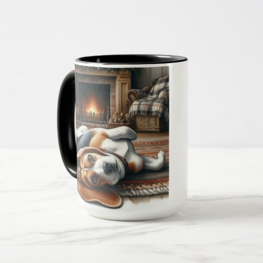 Beagle Santa ‘Define Good’ Christmas Coffee Mug マグカップ (正面左)