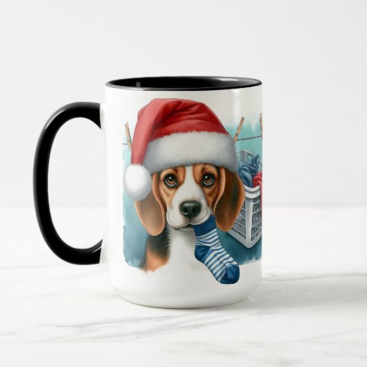Beagle Santa 'Define Good' Christmas Coffee Mug マグカップ (左)