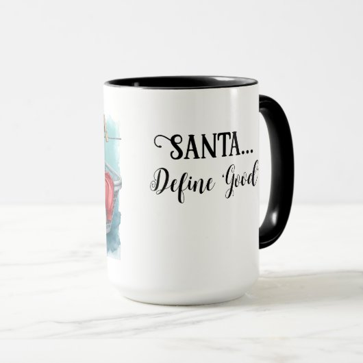 Beagle Santa 'Define Good' Christmas Coffee Mug マグカップ (正面右)