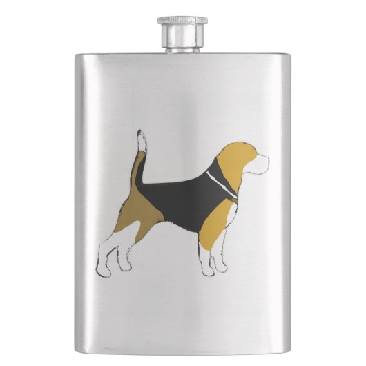 Beagle silhouette.png フラスク (正面)