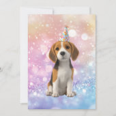 Beagle Sparkly Birthday 招待状 (正面)