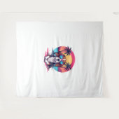 Beagle Sunset Background Shirt, Beagle Mom, Beagle タペストリー (正面(横))