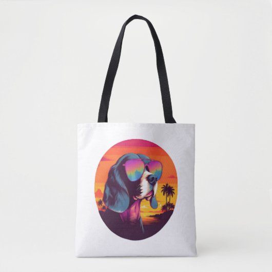 Beagle Sunset Background Shirt, Beagle Mom, Beagle トートバッグ (正面)