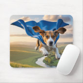 Beagle Superhero Mousepad マウスパッド (マウス)