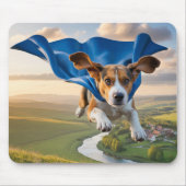 Beagle Superhero Mousepad マウスパッド (正面)