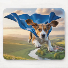 Beagle Superhero Mousepad マウスパッド