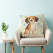 Beagle Throw Pillow Gift for Dog Lovers Floral Pet クッション (椅子)