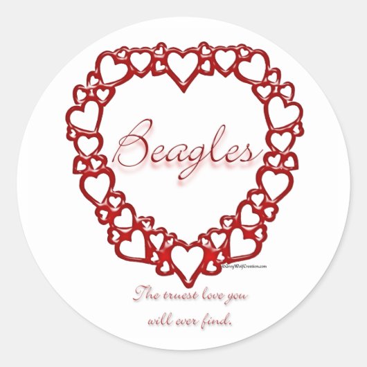 Beagle True Love – ステッカー (正面)