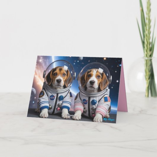 Beagle Valentine Card サンキューカード (裏面)