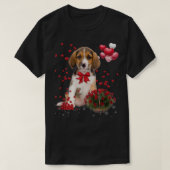 Beagle Valentines Day  Funny Dog Lover Happy Valen Tシャツ (デザイン正面)