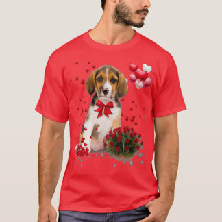 Beagle Valentines Day Funny Dog Lover Happy Valent Tシャツ