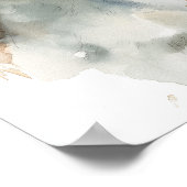 Beagle watercolor portrait ポスター (角)