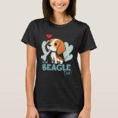 Beagledog With Heartdecoration Proud Beagledad Tシャツ (正面)