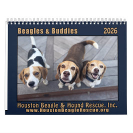 Beagles and Buddies 2026 Calendar カレンダー