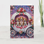 Beagles Dog Valentine's Day  カード (正面)