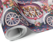 Beagles Dog Valentine's Day  ラッピングペーパー (ロールコーナー)