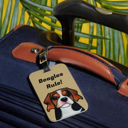 Beagles Rule – マンガの荷物タグ ラゲッジタグ (正面インサイチュ1)