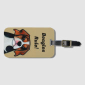 Beagles Rule – マンガの荷物タグ ラゲッジタグ (正面横)