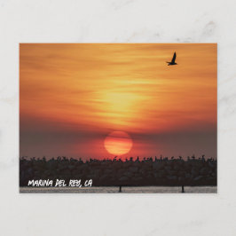 Beaitiful Sunset Colors - Marina Del Rey, CA  ポストカード