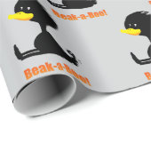 Beak-a-Boo! Cute Cartoon Duck with Funny Pun ラッピングペーパー (ロールコーナー)