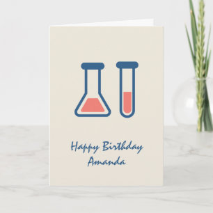 Beaker & Test Tube Scienceをテーマにした誕生日 カード