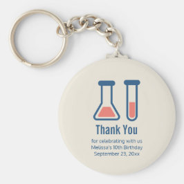 Beaker & Test Tube Scienceをテーマにした誕生日 キーホルダー