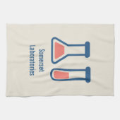 Beaker & Test Tube Scienceテーマ キッチンタオル (横)