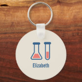 Beaker & Test Tube Scienceテーマ キーホルダー (正面)