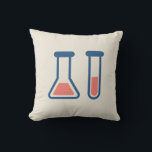 Beaker & Test Tube Scienceテーマ クッション<br><div class="desc">試験管とビーカーの可愛いスケッチ付き枕。科学タイプに最適。</div>