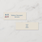 Beaker & Test Tube Scienceテーマ スキニー名刺 (正面/裏面)